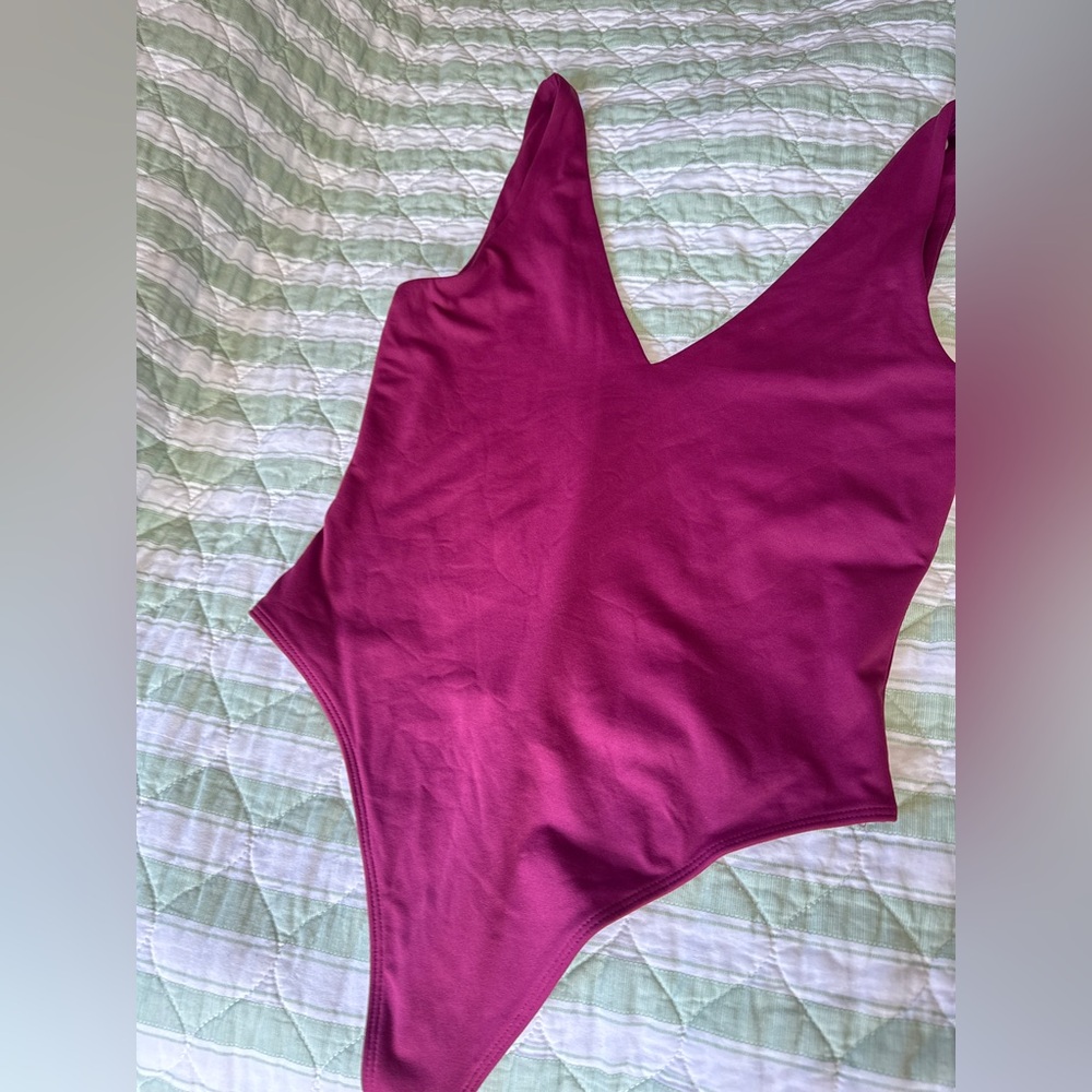 Burgundy bodysuit